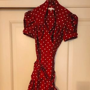 Diane Von Furstenberg (DVF) Polkadot Wrap Dress - Size 4